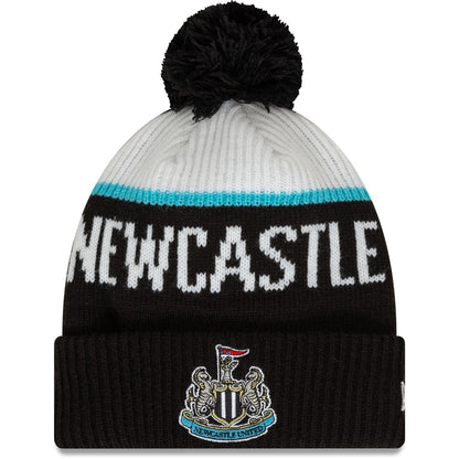 This is a Newcastle United FC Black Sport Knit Beanie Hat 1