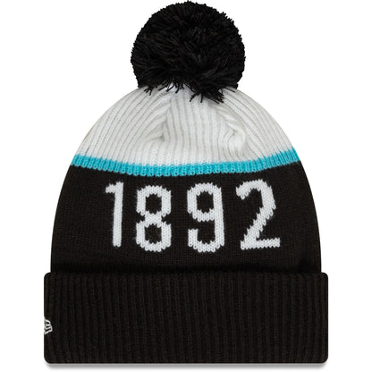 This is a Newcastle United FC Black Sport Knit Beanie Hat 2