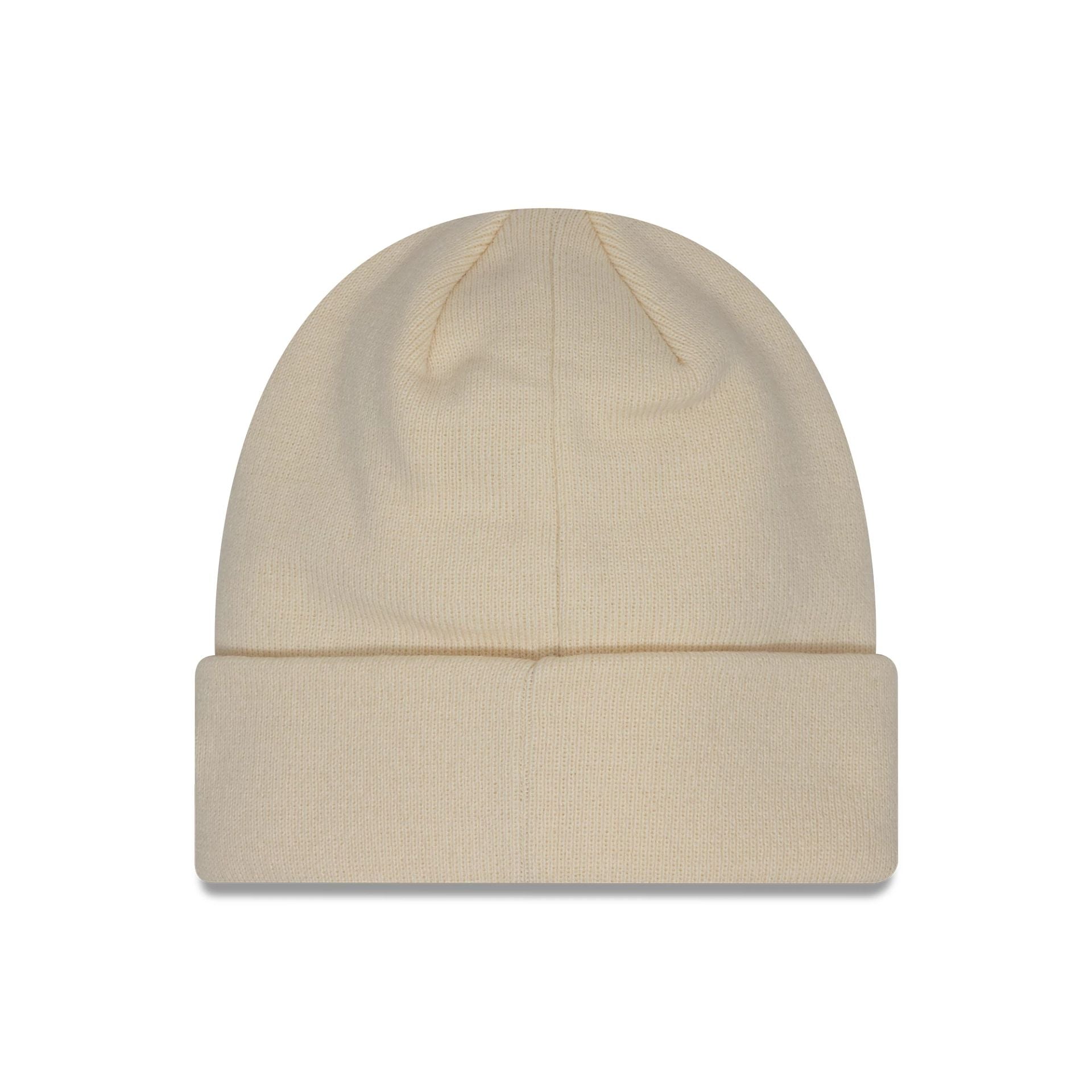 This is a Newcastle United FC Seasonal Light Beige Cuff Knit Beanie Hat 2