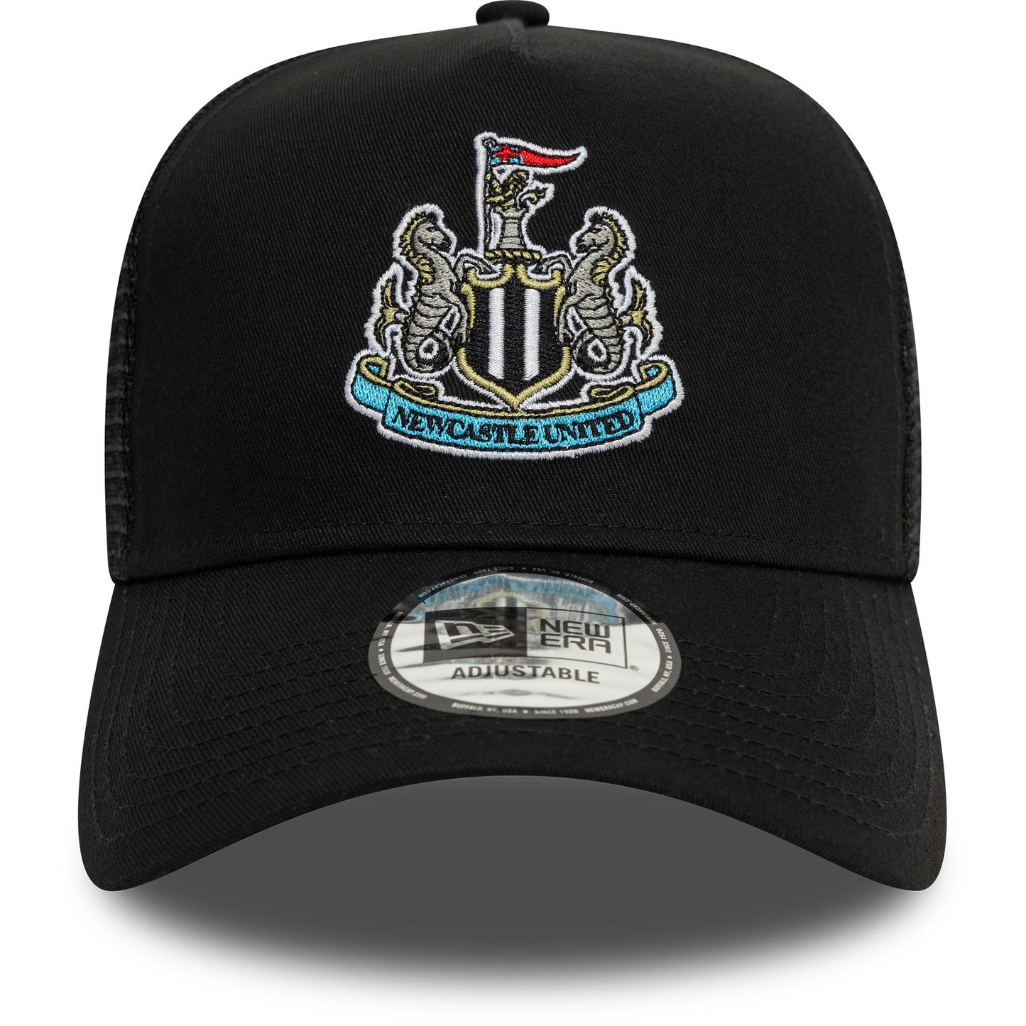 This is a Newcastle United FC Core Black 9FORTY E-Frame Trucker Adjustable Cap 5