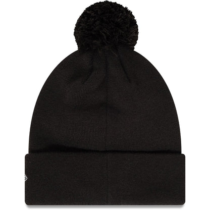 This is a Newcastle United FC Monochrome Black Bobble Knit Beanie Hat 2