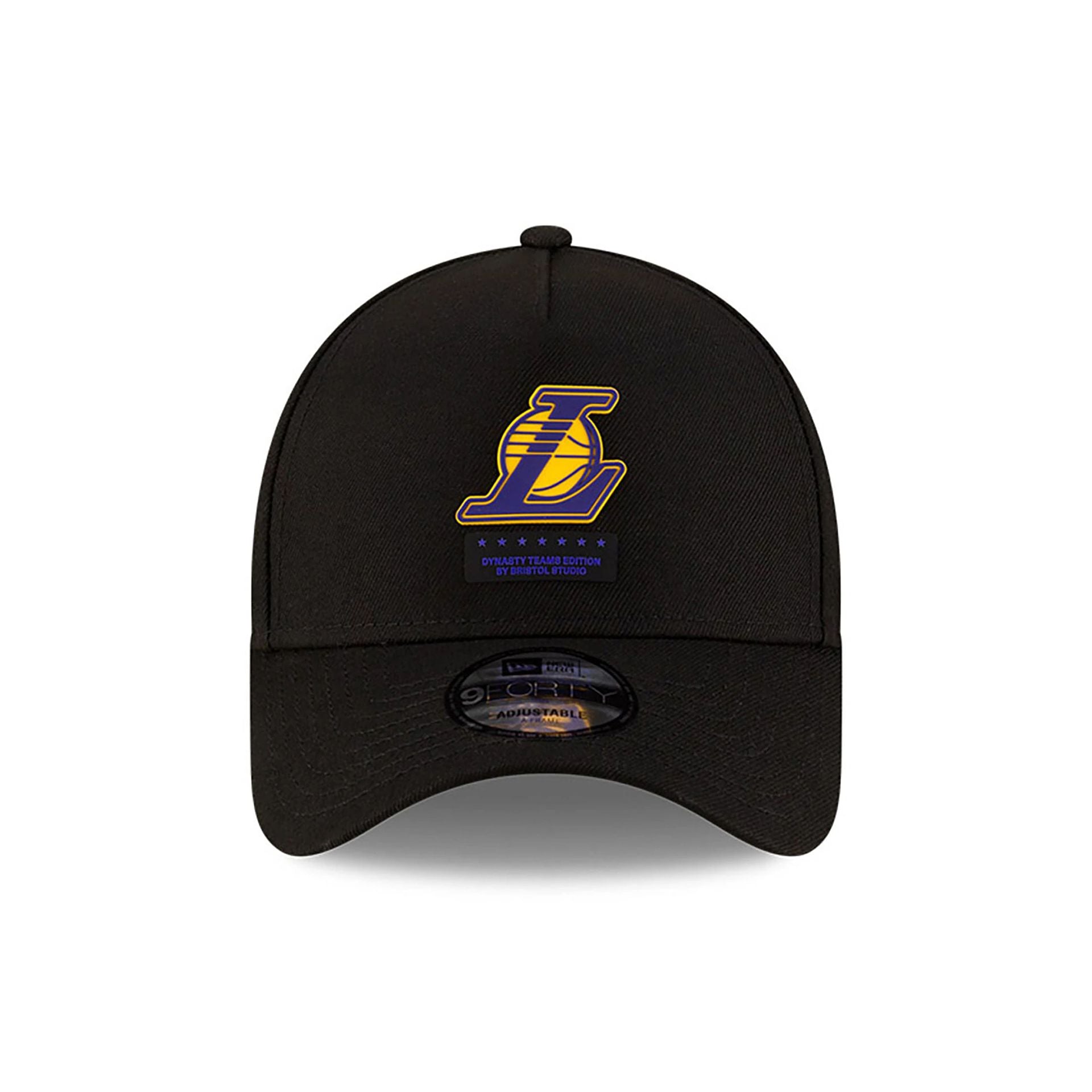 This is a LA Lakers Bristol Studio x NBA Black 9FORTY A-Frame Adjustable Cap 3