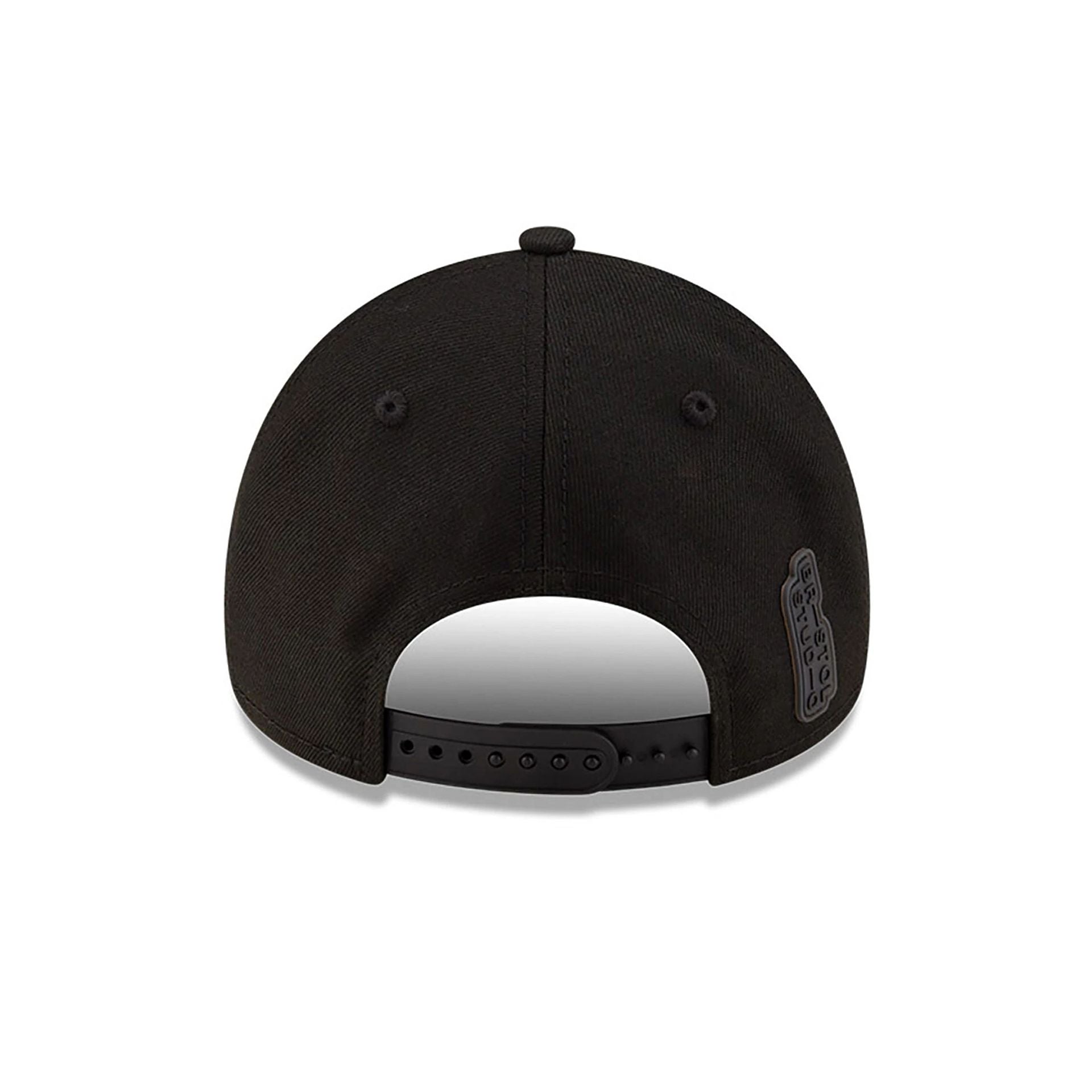 This is a Chicago Bulls Bristol Studio x NBA Black 9FORTY A-Frame Adjustable Cap 3