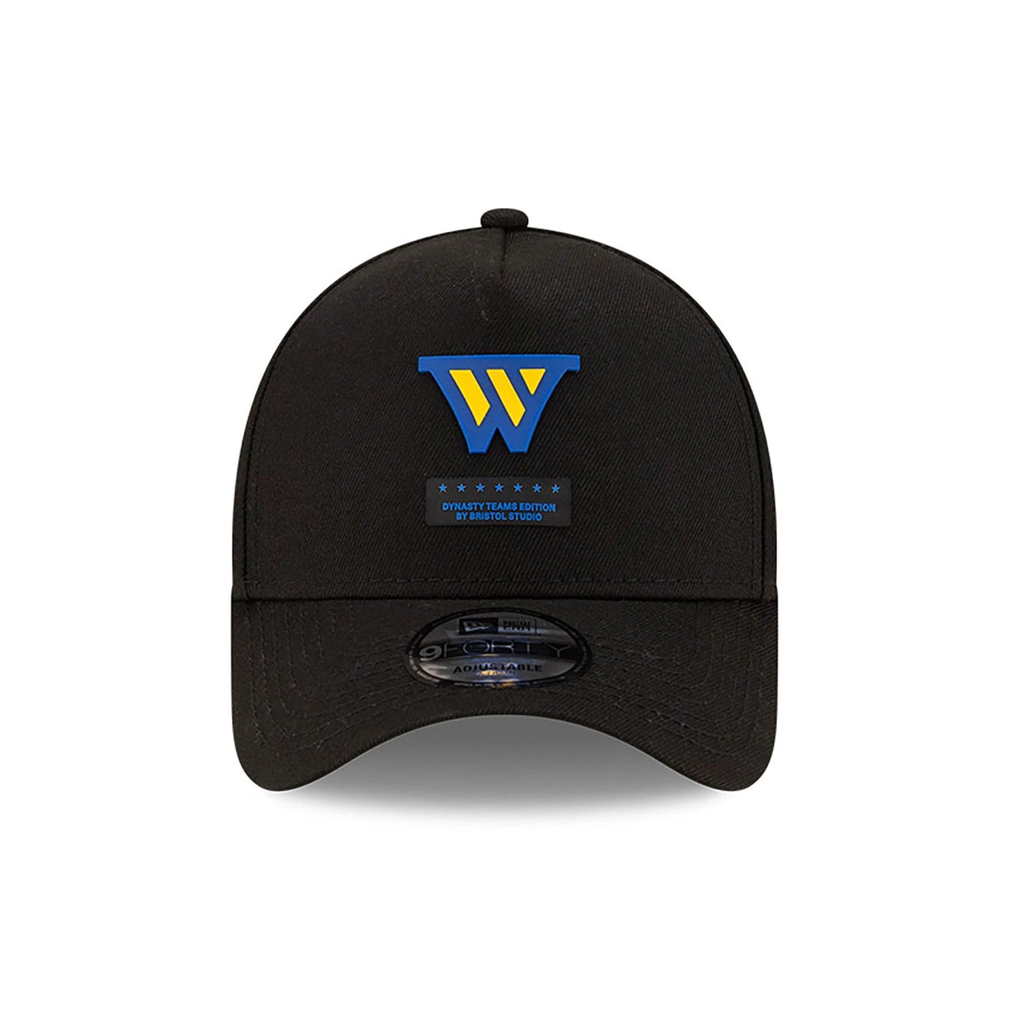 This is a Golden State Warriors Bristol Studio x NBA Black 9FORTY A-Frame Adjustable Cap 3