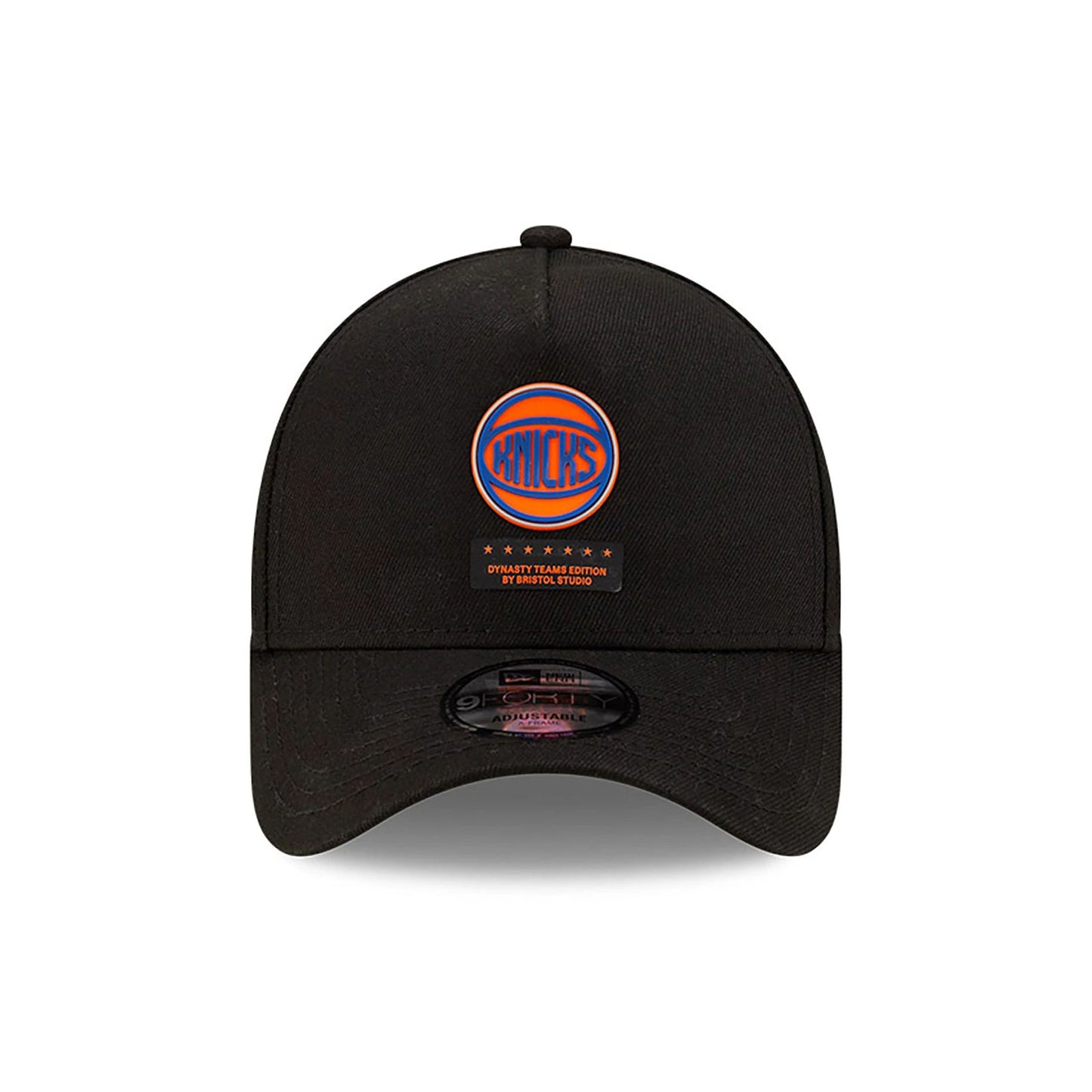 This is a New York Knicks Bristol Studio x NBA Black 9FORTY A-Frame Adjustable Cap 3