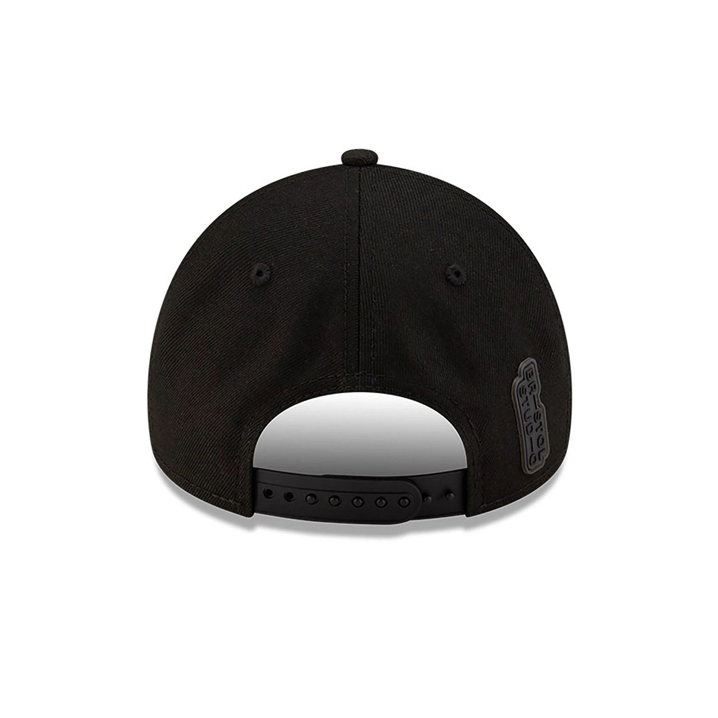 This is a New York Knicks Bristol Studio x NBA Black 9FORTY A-Frame Adjustable Cap 5