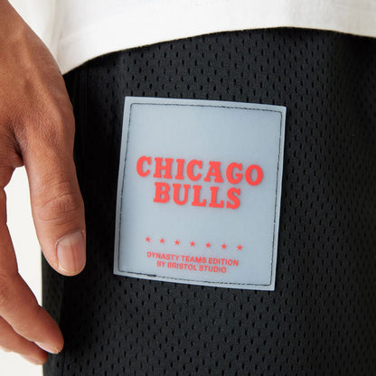 The Male model is wearing Chicago Bulls Bristol Studio x NBA Black Shorts 4