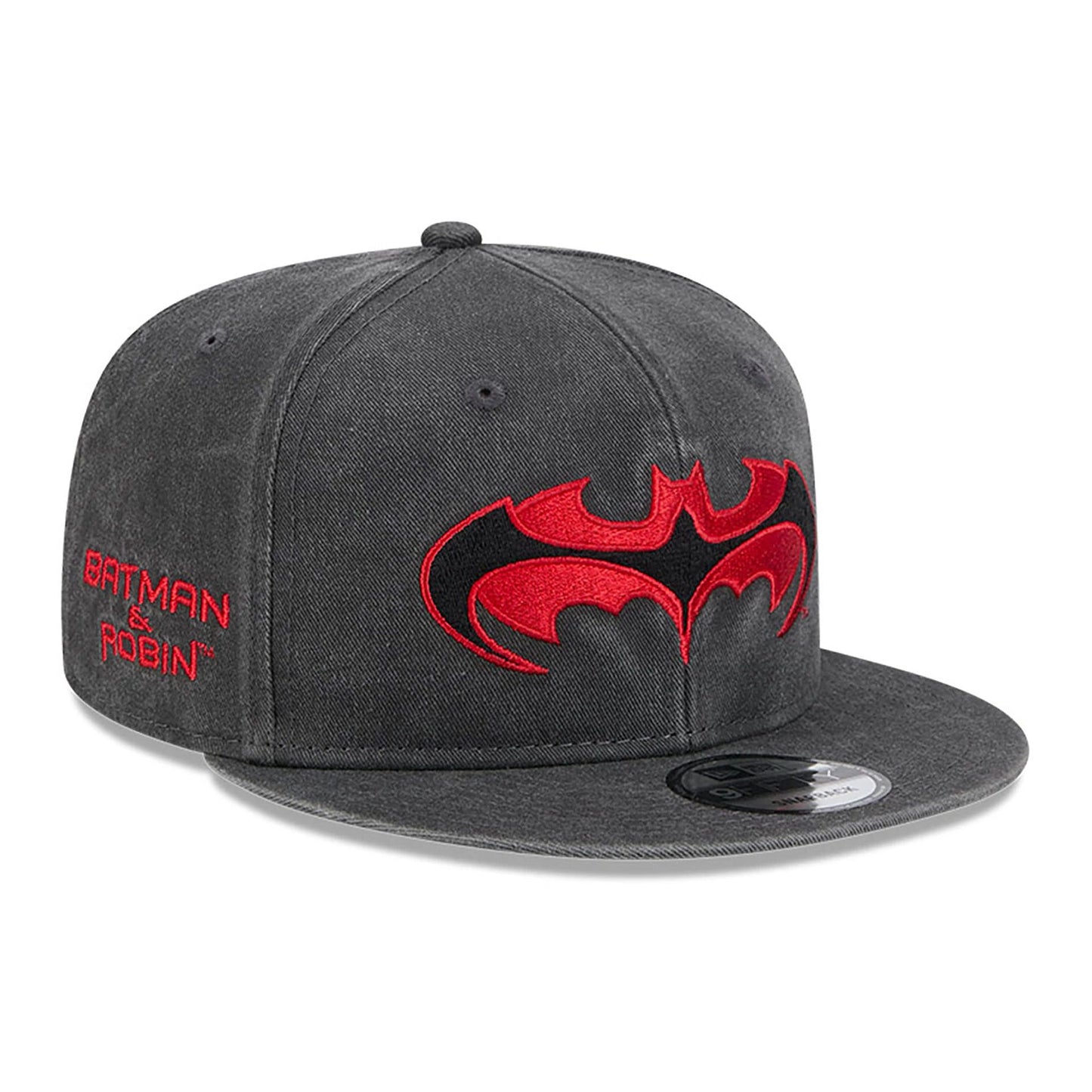 This is a Batman And Robin Black 9FIFTY Snapback Adjustable Cap 1