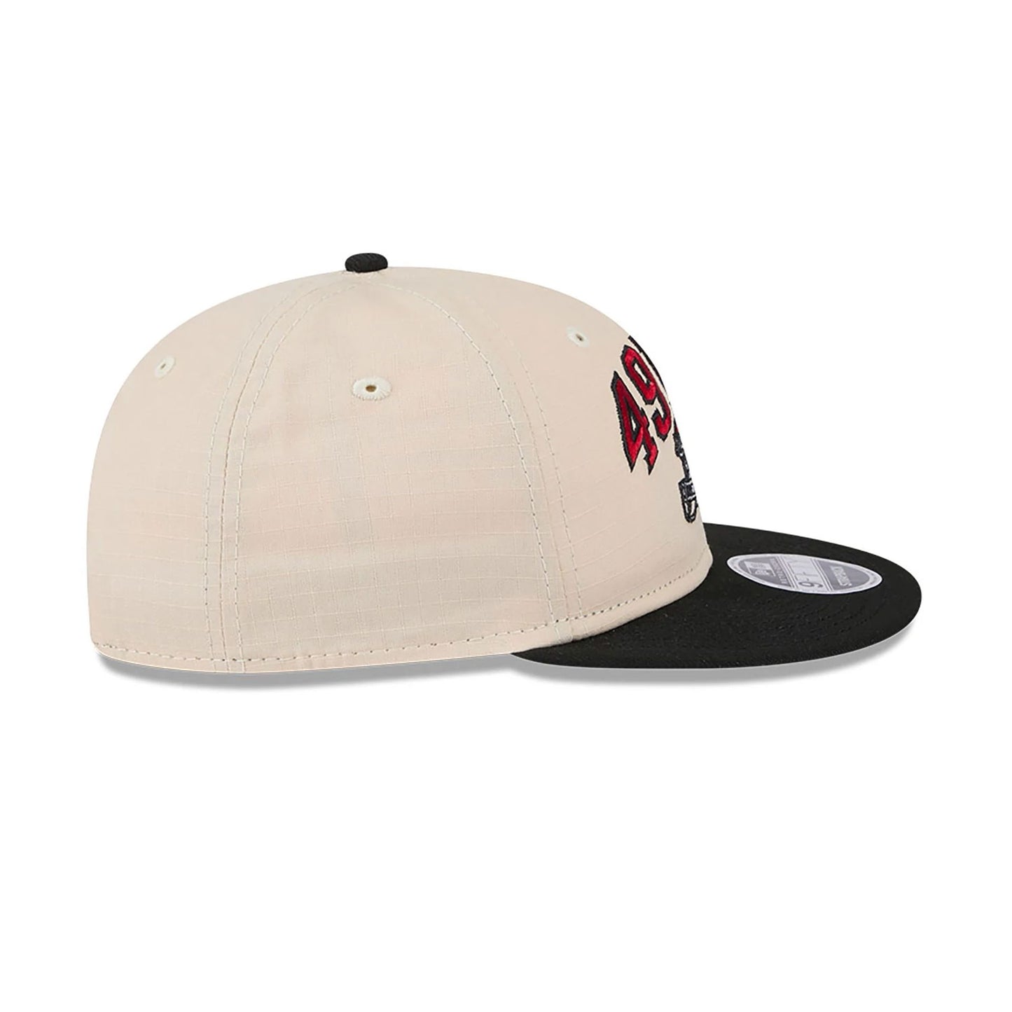 This is a San Francisco 49ers Historic Helmet beige Retro Crown 9FIFTY Snapback Cap 6