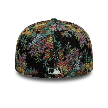 This is a Detroit Tigers Jacquard Patterns All Over Print Black 59FIFTY Fitted Cap 5