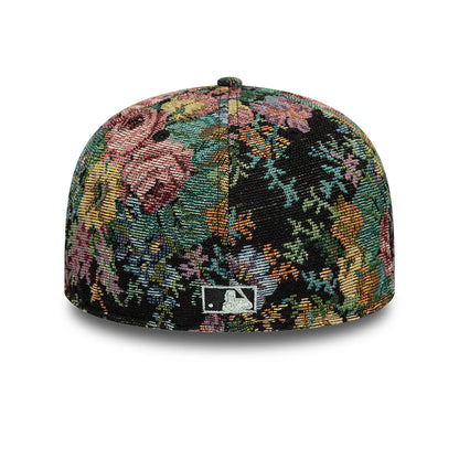 This is a LA Dodgers Jacquard Patterns All Over Print Black 59FIFTY Fitted Cap 5