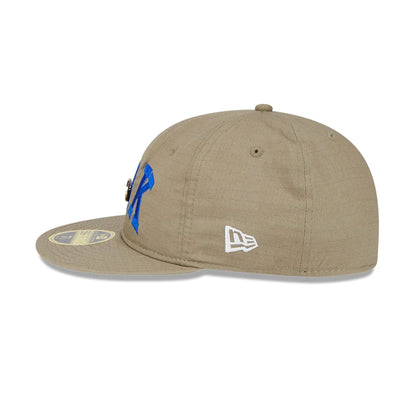 This is a Brooklyn Dodgers Logo Pin Khaki Retro Crown 59FIFTY Fitted Cap 7