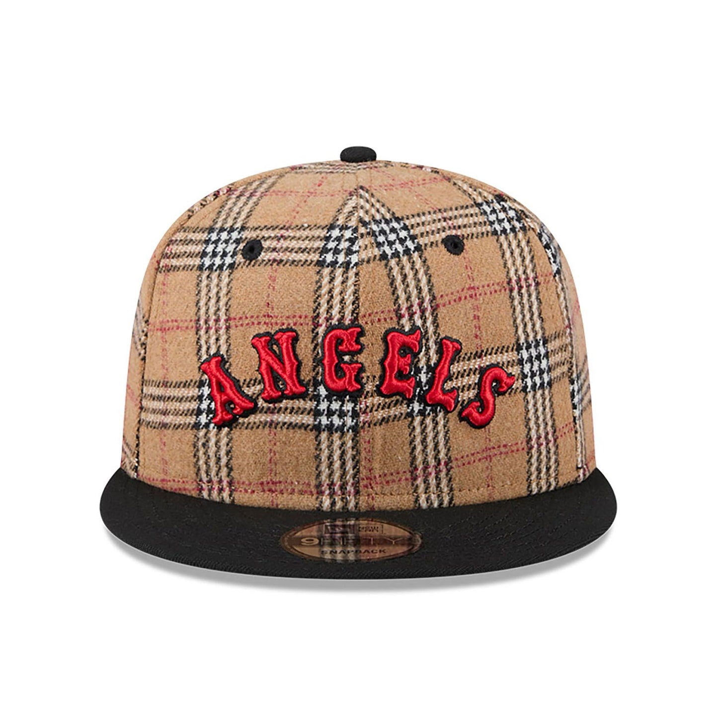 This is a LA Angels Tan Tartan Beige 9FIFTY Snapback Cap 3