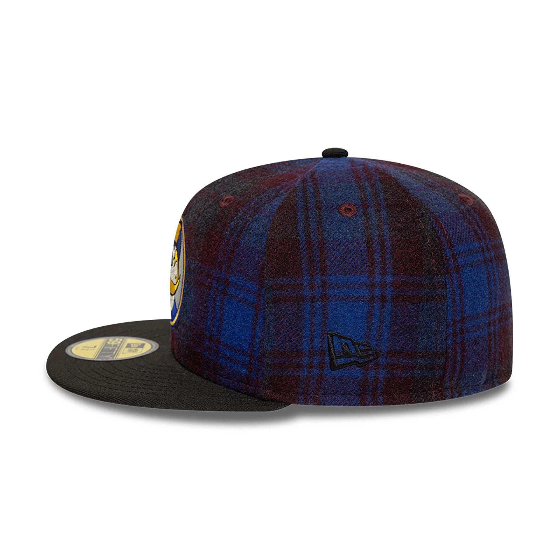 This is a Milwaukee Brewers Mascot Plaid Purple 59FIFTY Fitted Cap 7