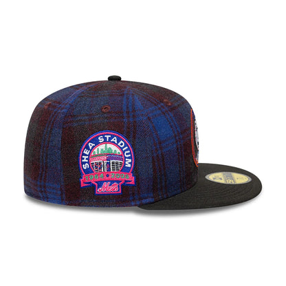 This is a New York Mets Mascot Plaid Purple 59FIFTY Fitted Cap 6