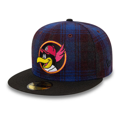 This is a St. Louis Cardinals Mascot Plaid Purple 59FIFTY Fitted Cap 4