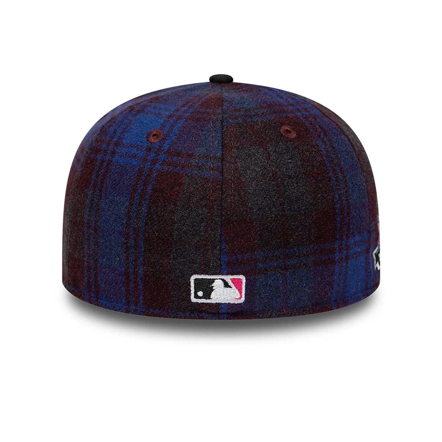 This is a Chicago Cubs Mascot Plaid Purple 59FIFTY Fitted Cap 5