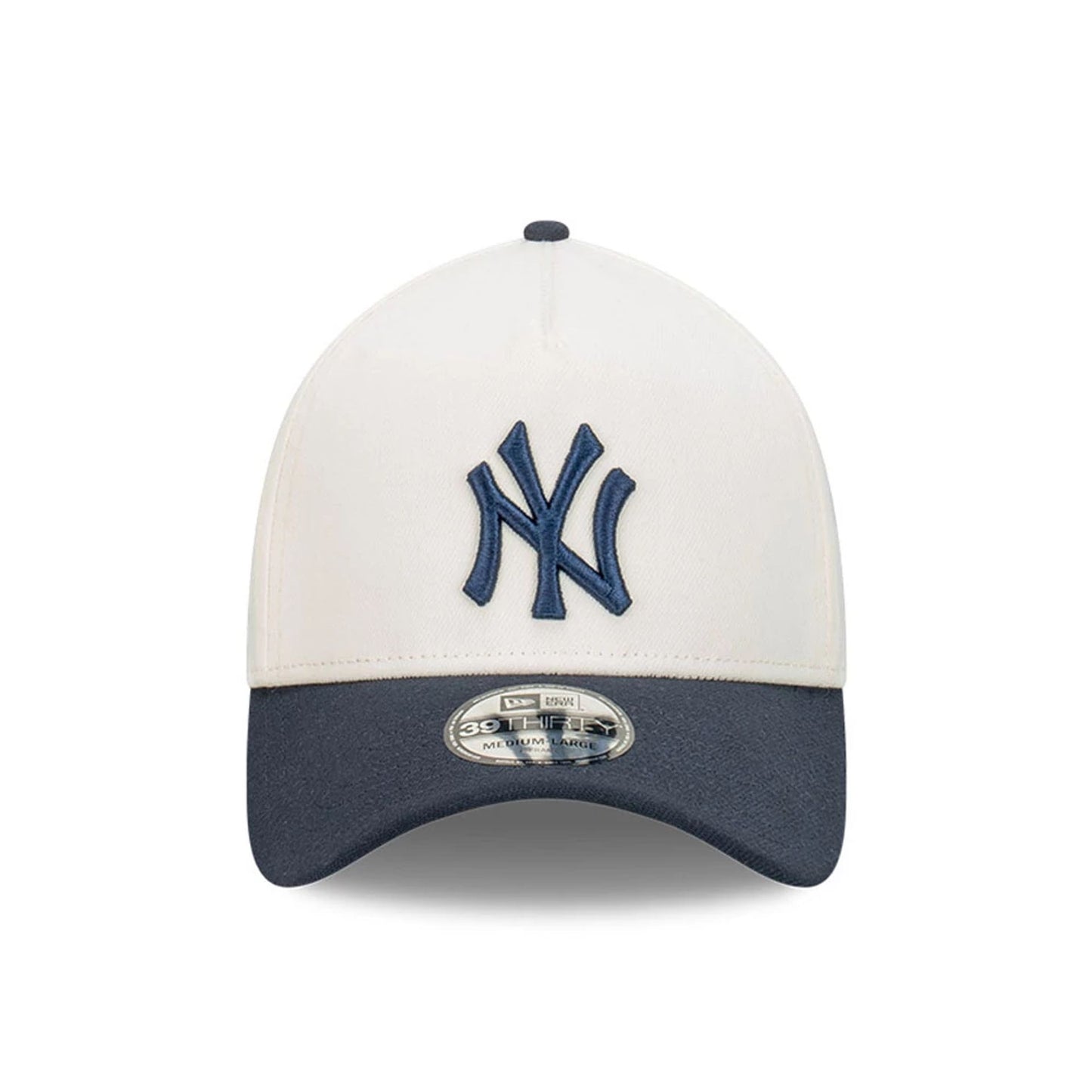 This is a New York Yankees Cut N Paste White 39THIRTY A-Frame Stretch Fit Cap 3