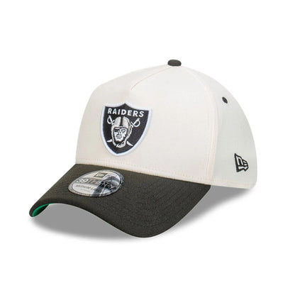 This is a Las Vegas Raiders Cut N Paste White 39THIRTY A-Frame Stretch Fit Cap 4