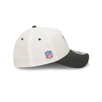 This is a Las Vegas Raiders Cut N Paste White 39THIRTY A-Frame Stretch Fit Cap 6