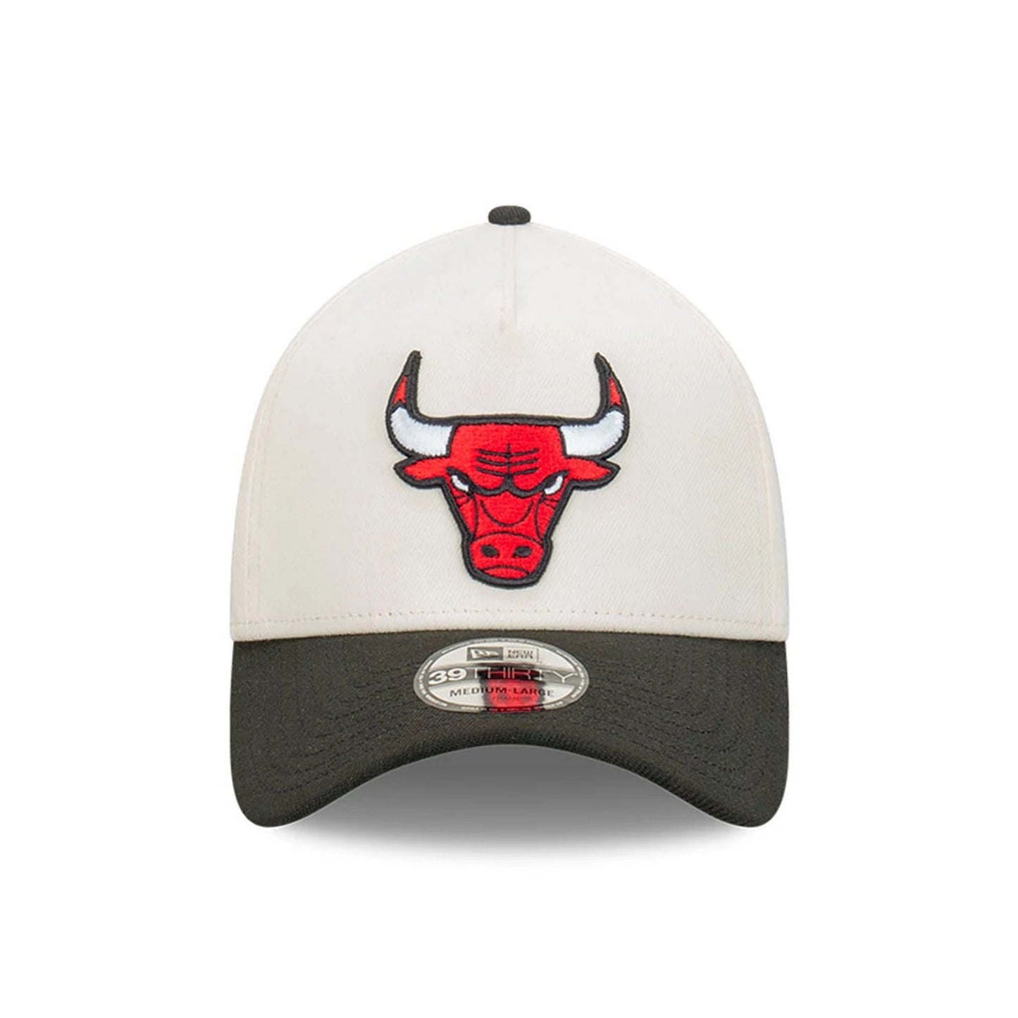 This is a Chicago Bulls Cut N Paste White 39THIRTY A-Frame Stretch Fit Cap 3