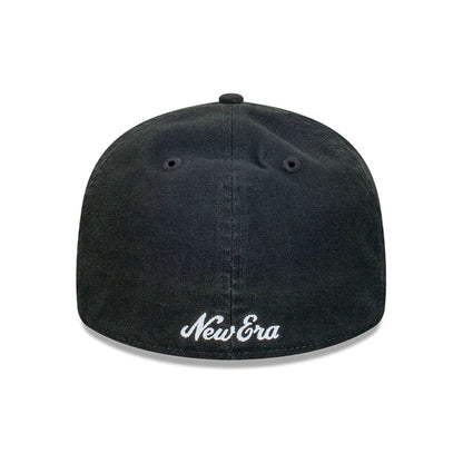 This is a New Era Snow Washed Canvas Black Retro Crown 59FIFTY Fitted Cap 5