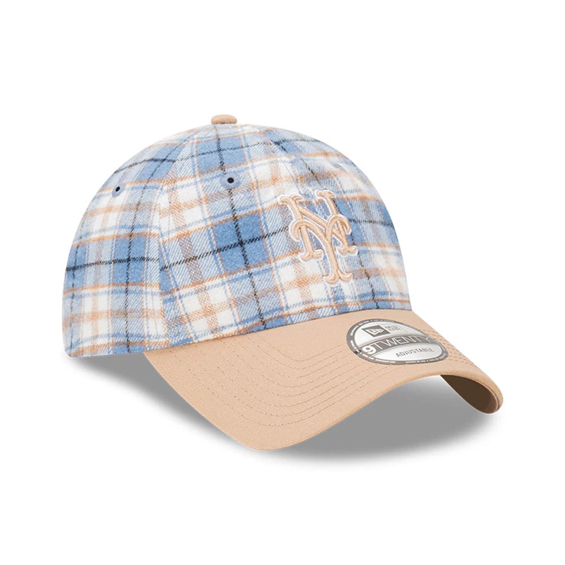 This is a New York Mets Plaid 2Tone Blue 9TWENTY Adjustable Cap 3