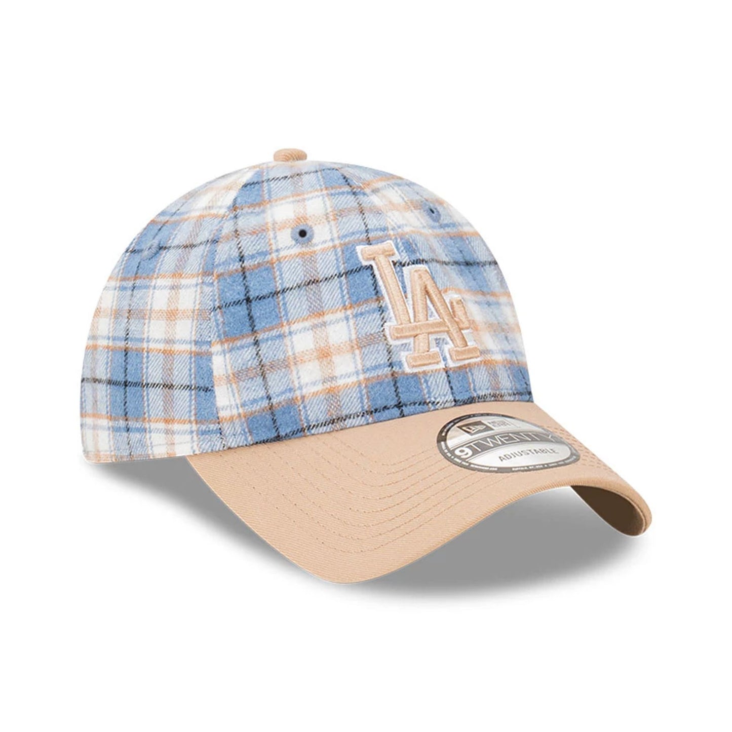 This is a LA Dodgers Plaid 2Tone Blue 9TWENTY Adjustable Cap 3