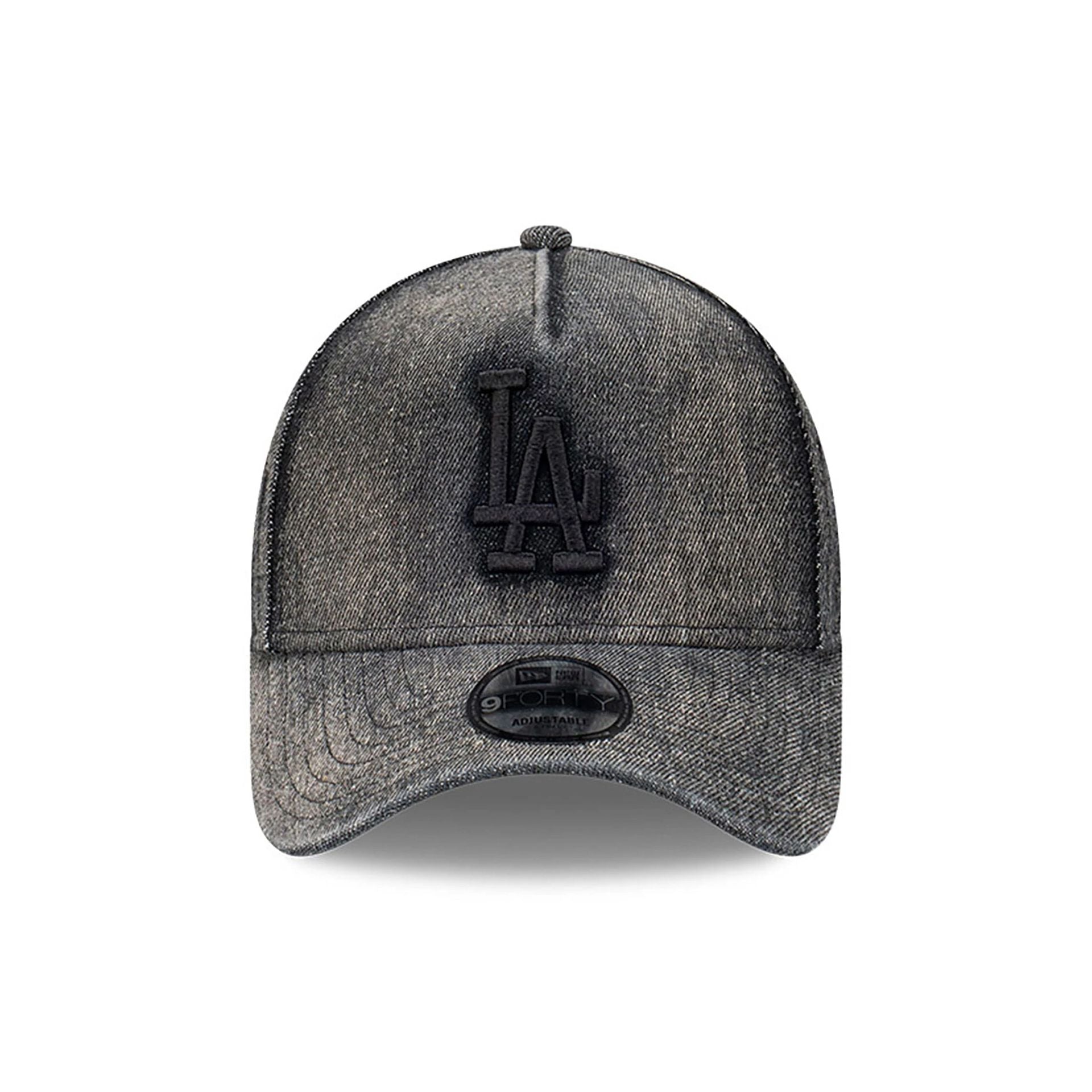 This is a LA Dodgers Denim Snow Wash Black 9FORTY A-Frame Adjustable Cap 2