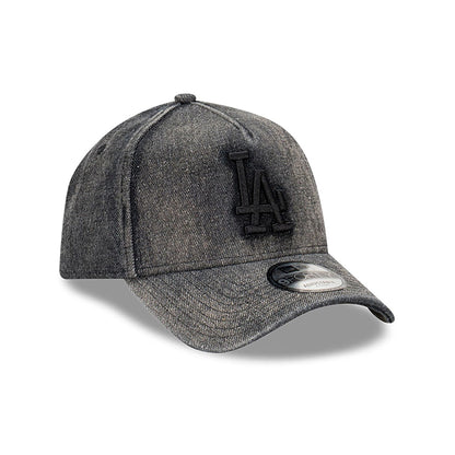 This is a LA Dodgers Denim Snow Wash Black 9FORTY A-Frame Adjustable Cap 3