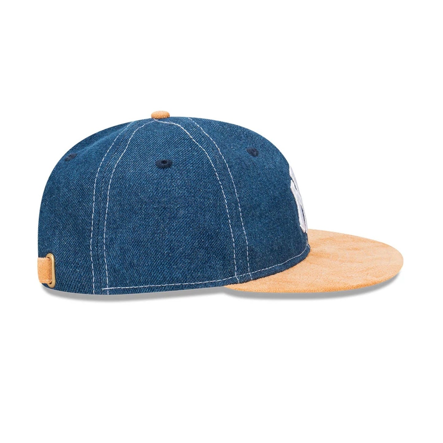 This is a New York Yankees Denim Suede Blue Retro Crown 9FIFTY Snapback Adjustable Cap 6