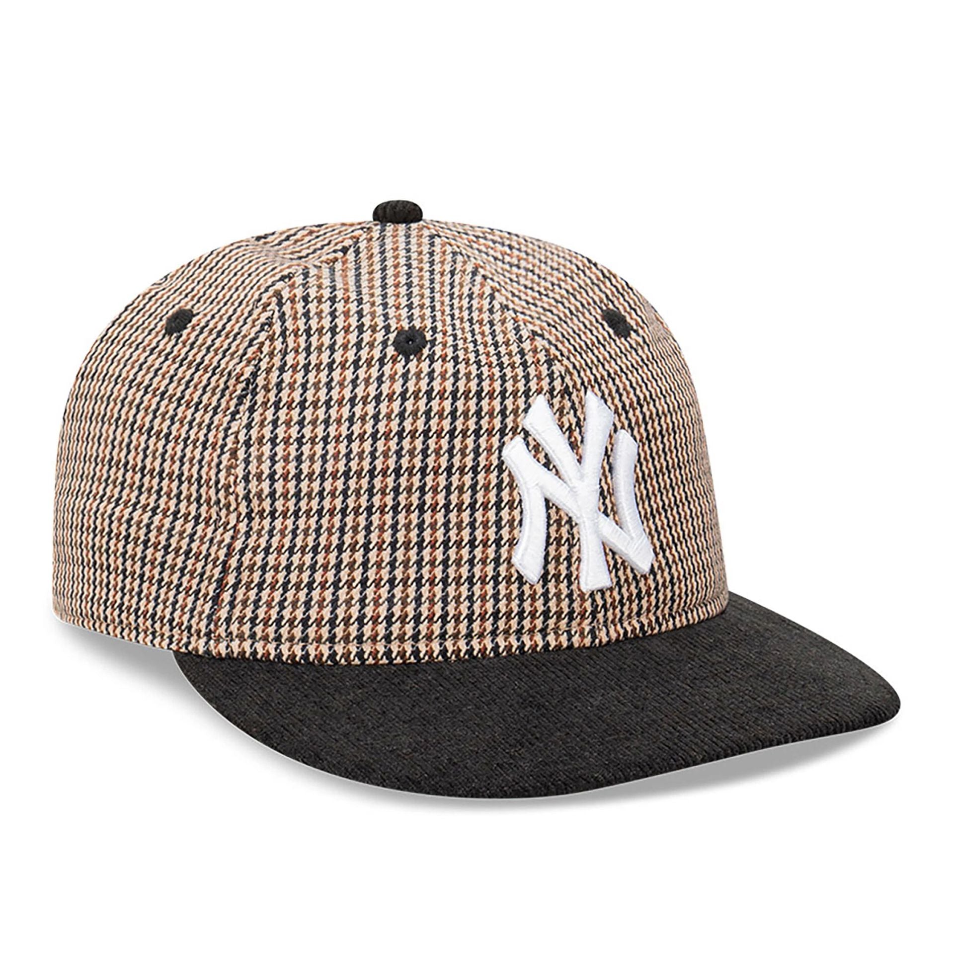 This is a New York Yankees Houndstooth Brown Retro Crown 9FIFTY Snapback Cap 4