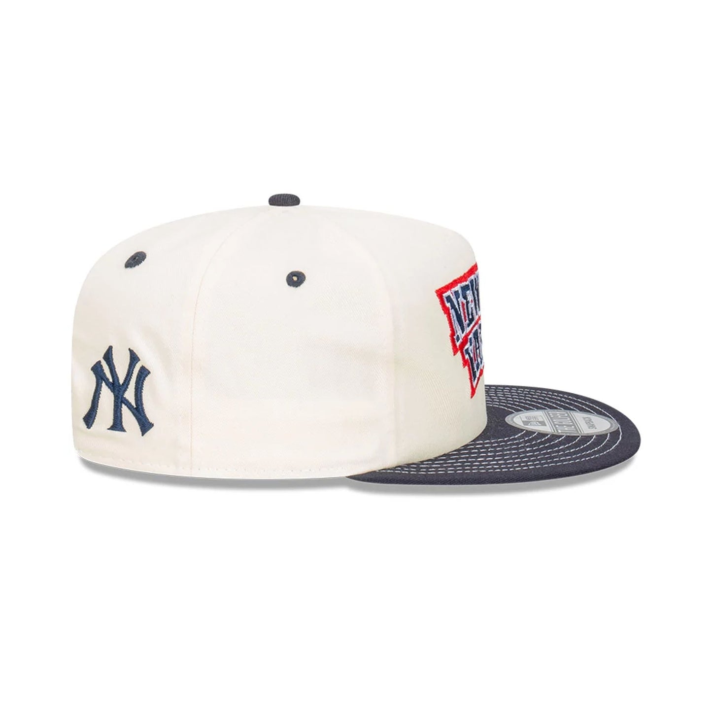 This is a New York Yankees Cut N Paste White Golfer Snapback Adjustable Cap 5