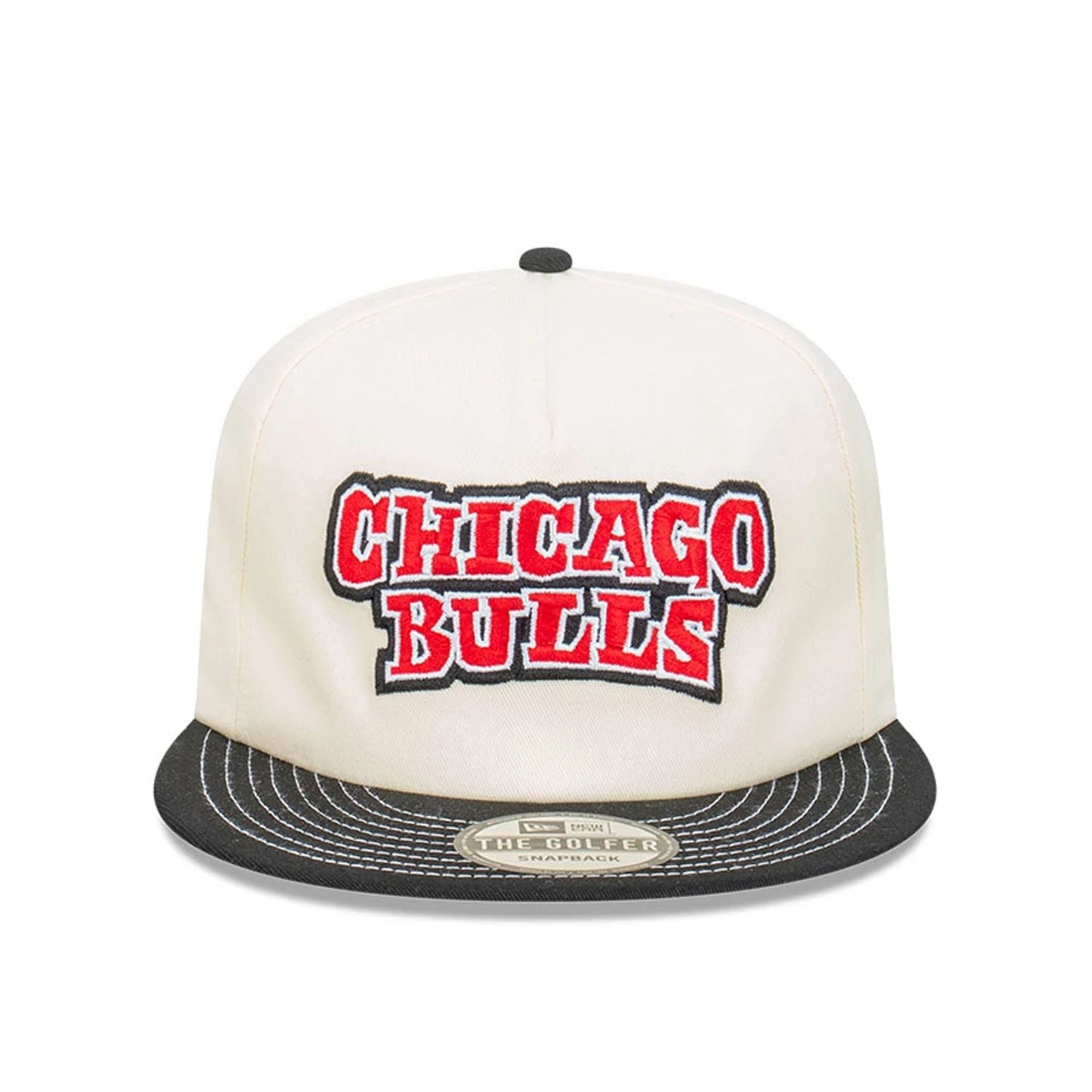 This is a Chicago Bulls Cut N Paste White Golfer Snapback Adjustable Cap 3