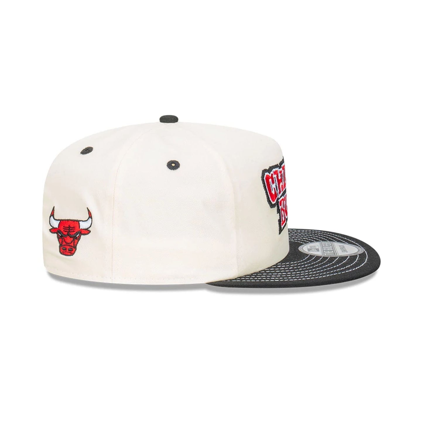 This is a Chicago Bulls Cut N Paste White Golfer Snapback Adjustable Cap 6