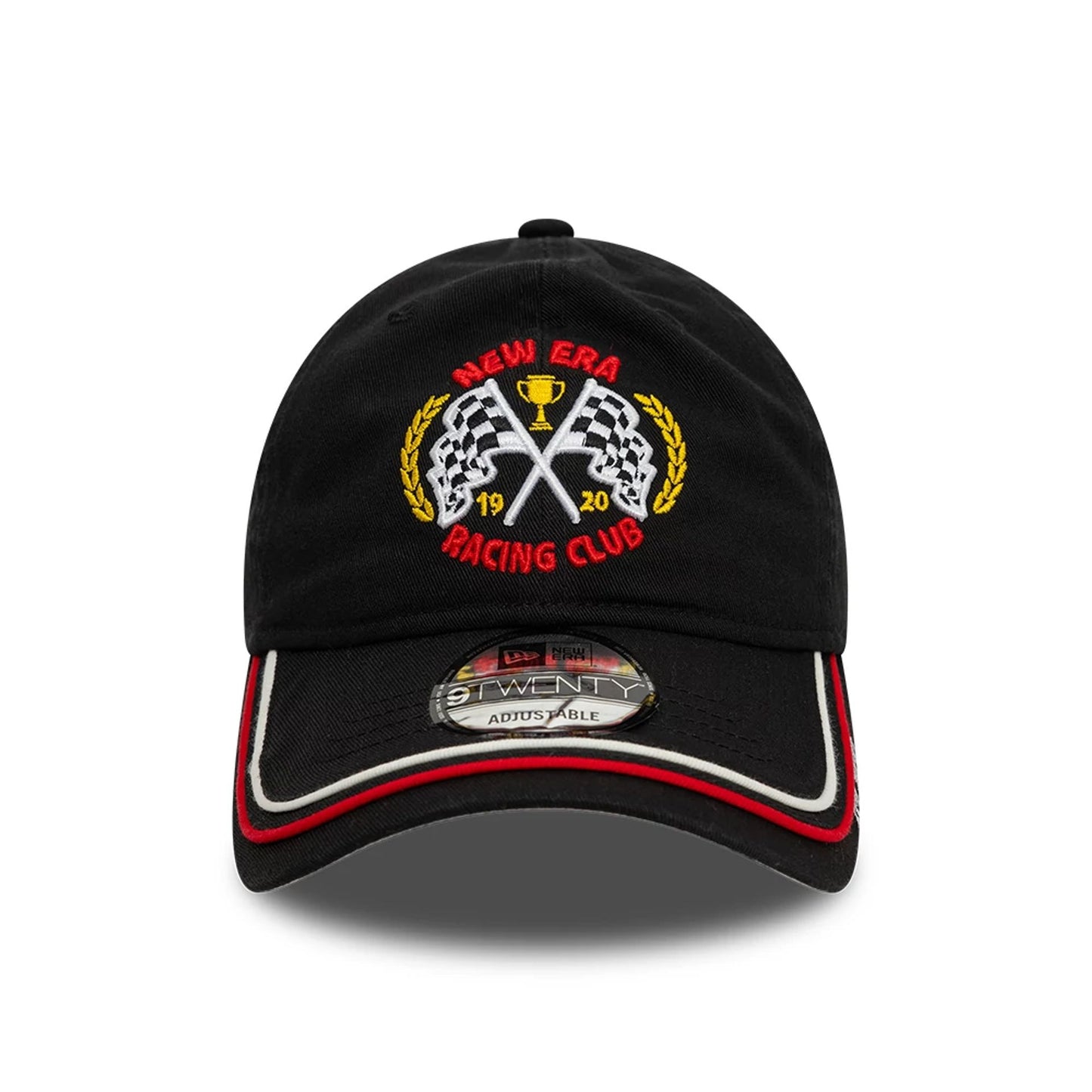 This is a New Era Racing Black 9TWENTY Adjustable Cap 6