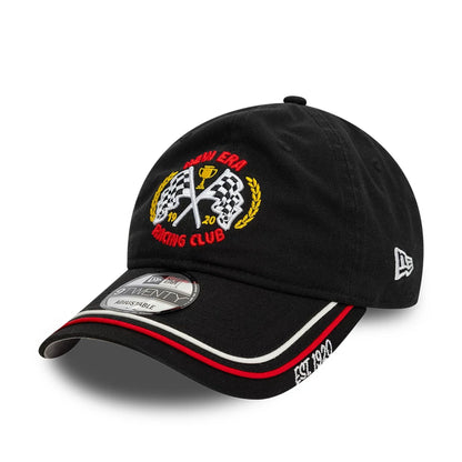 This is a New Era Racing Black 9TWENTY Adjustable Cap 7