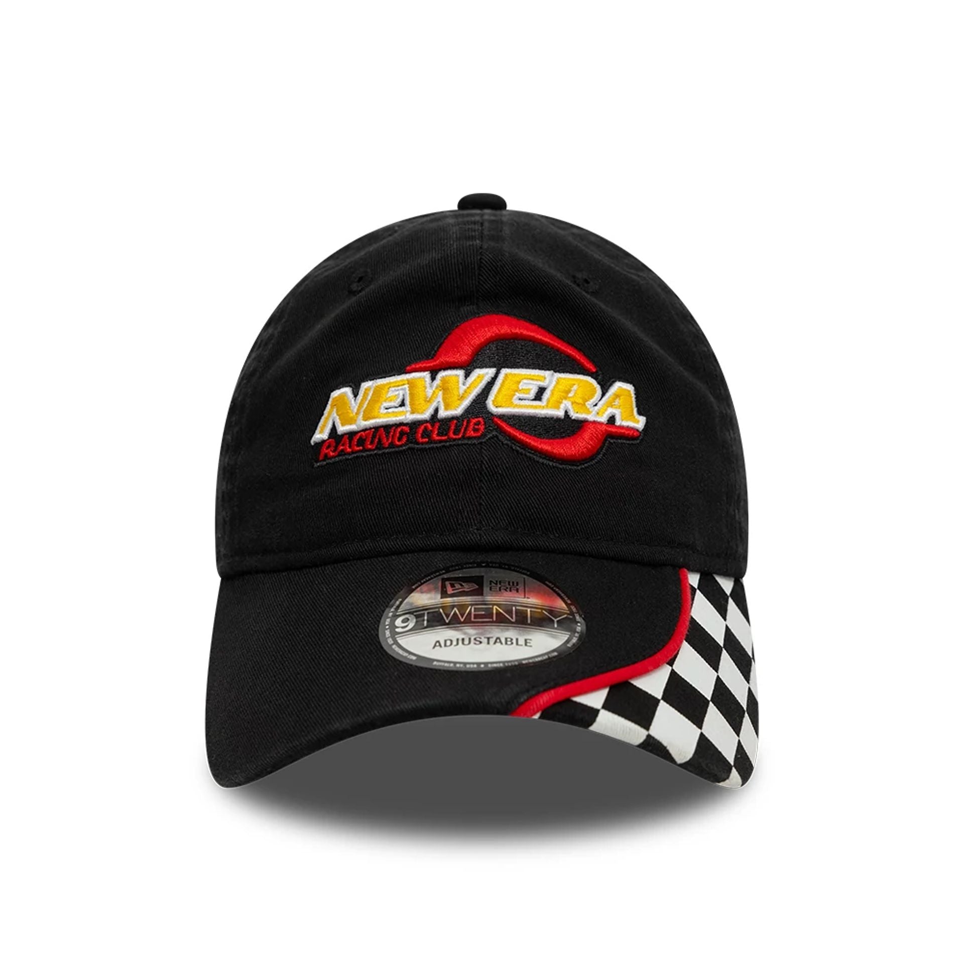 This is a New Era Racing Black 9TWENTY Adjustable Cap 6