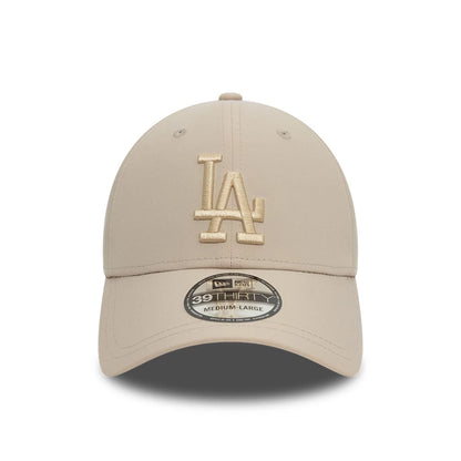 This is a LA Dodgers Tech Nylon Light Beige 39THIRTY Stretch Fit Cap 6