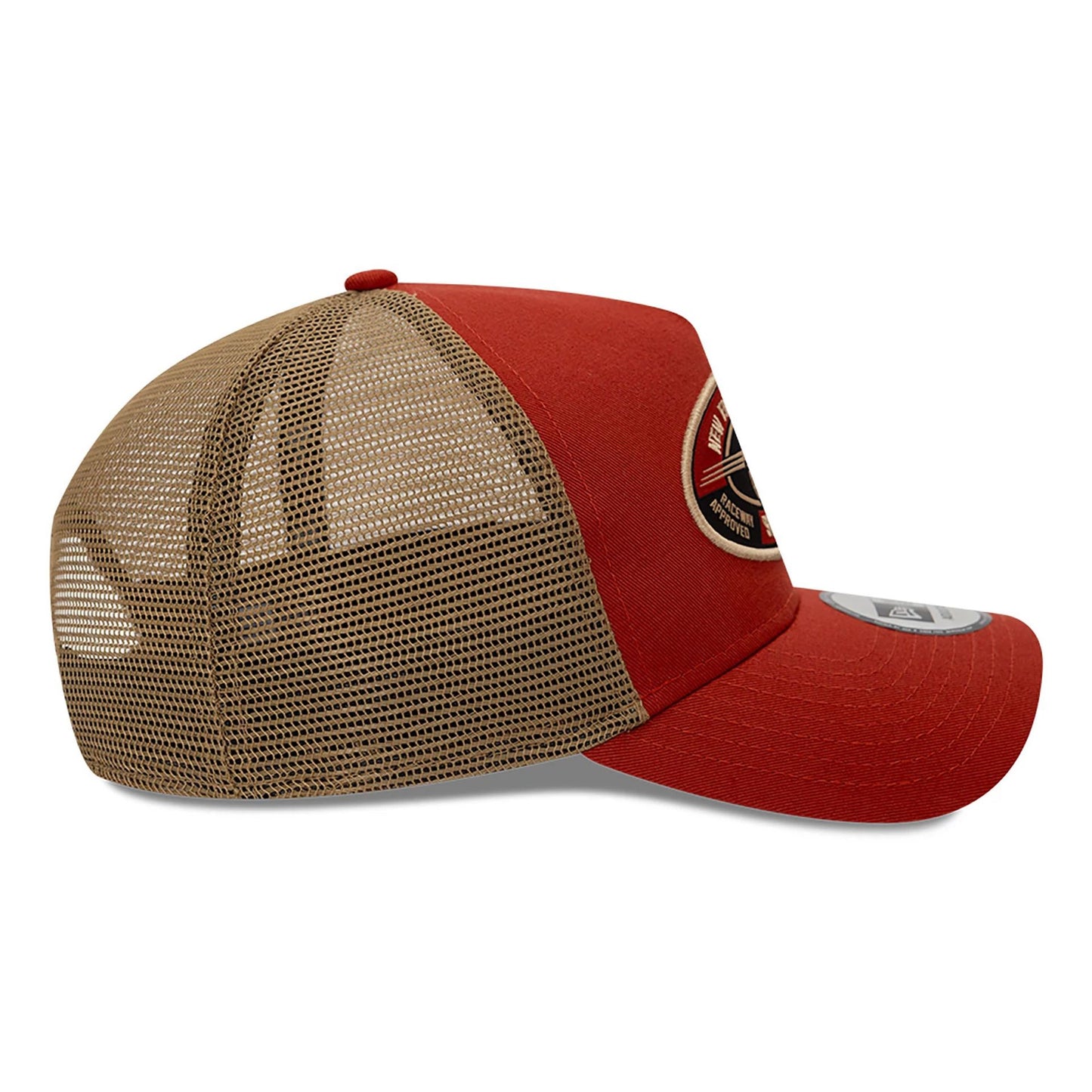 This is a New Era Hot Rod Trucker Rust/Copper 9FORTY A-Frame Trucker Adjustable Cap 6