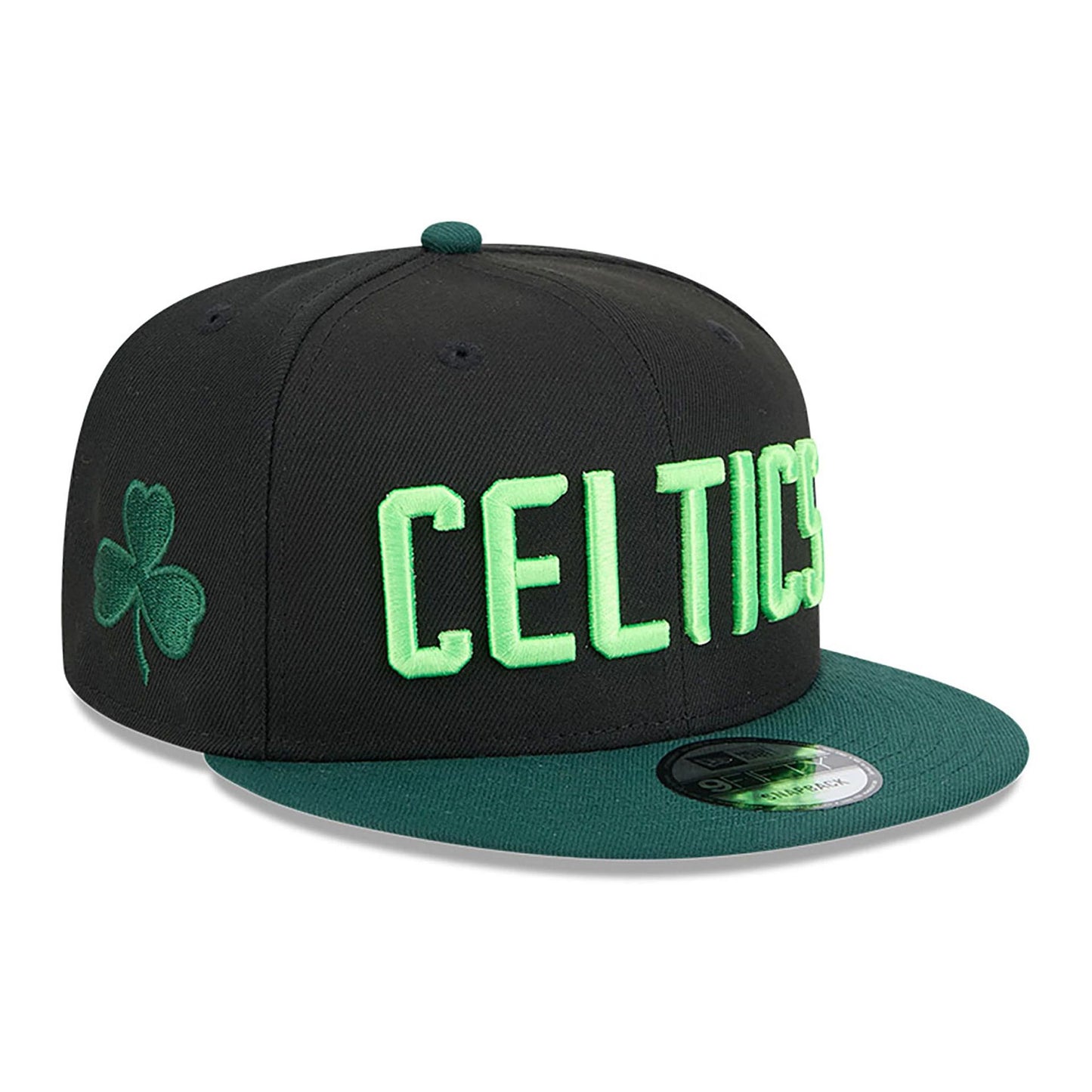 This is a Boston Celtics NBA City Edition Green 9FIFTY Snapback Adjustable Cap 1