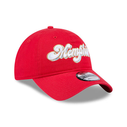 This is a Memphis Grizzlies NBA City Edition Red 9TWENTY Adjustable Cap 3