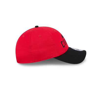 This is a Miami Heat NBA City Edition Red 9TWENTY Adjustable Cap 6