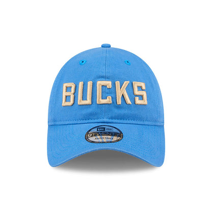 This is a Milwaukee Bucks NBA City Edition Blue 9TWENTY Adjustable Cap 2