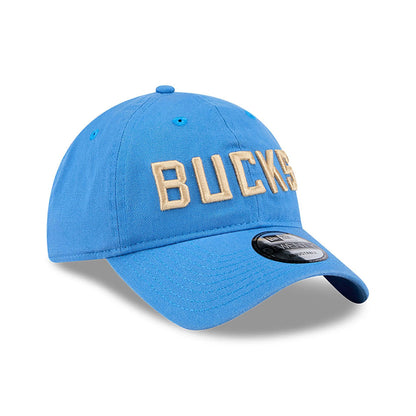 This is a Milwaukee Bucks NBA City Edition Blue 9TWENTY Adjustable Cap 3