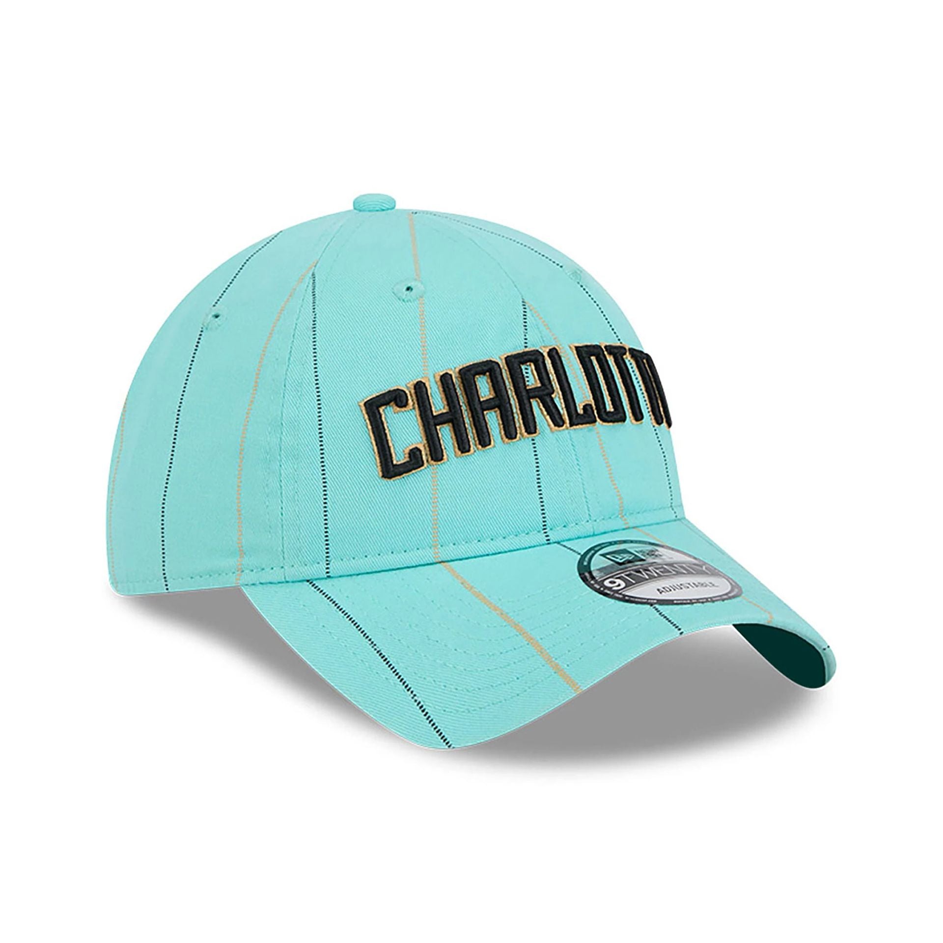 This is a Charlotte Hornets NBA City Edition Turquoise 9TWENTY Adjustable Cap 3