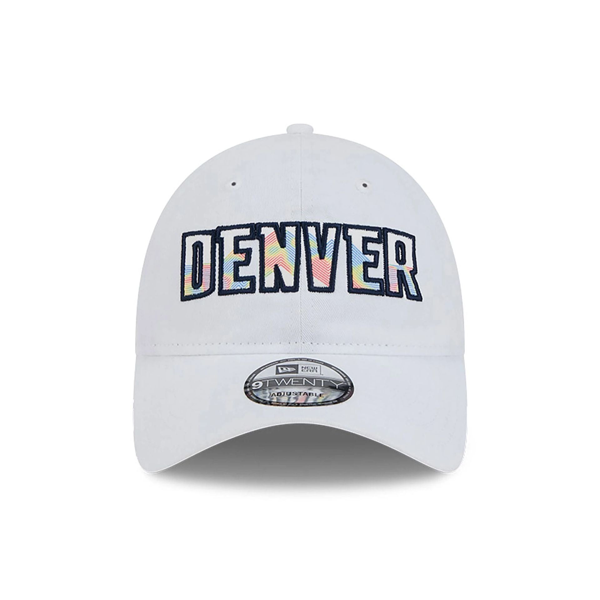 This is a Denver Nuggets NBA City Edition White 9TWENTY Adjustable Cap 3