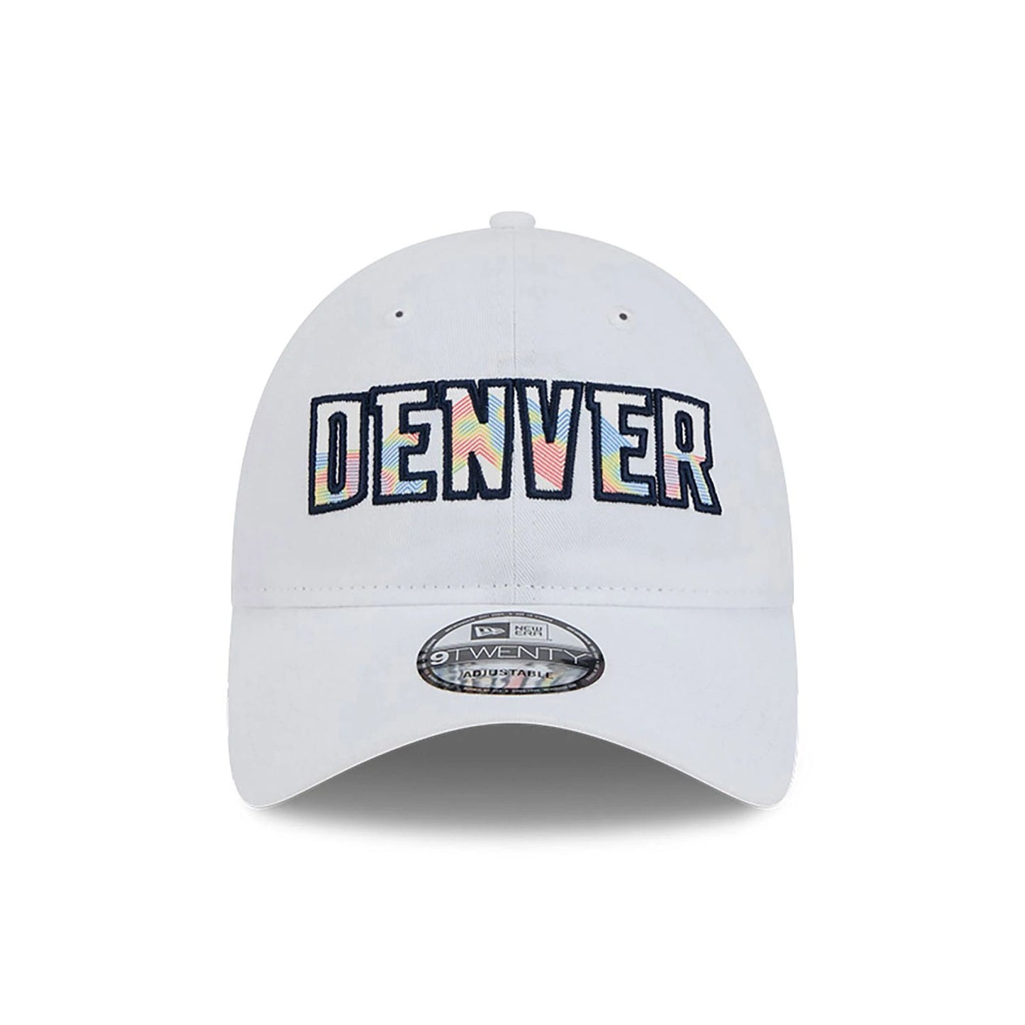 This is a Denver Nuggets NBA City Edition White 9TWENTY Adjustable Cap 3