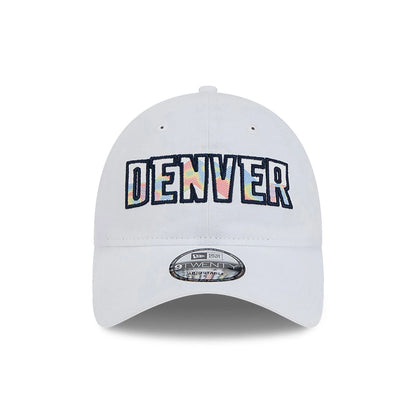 This is a Denver Nuggets NBA City Edition White 9TWENTY Adjustable Cap 3