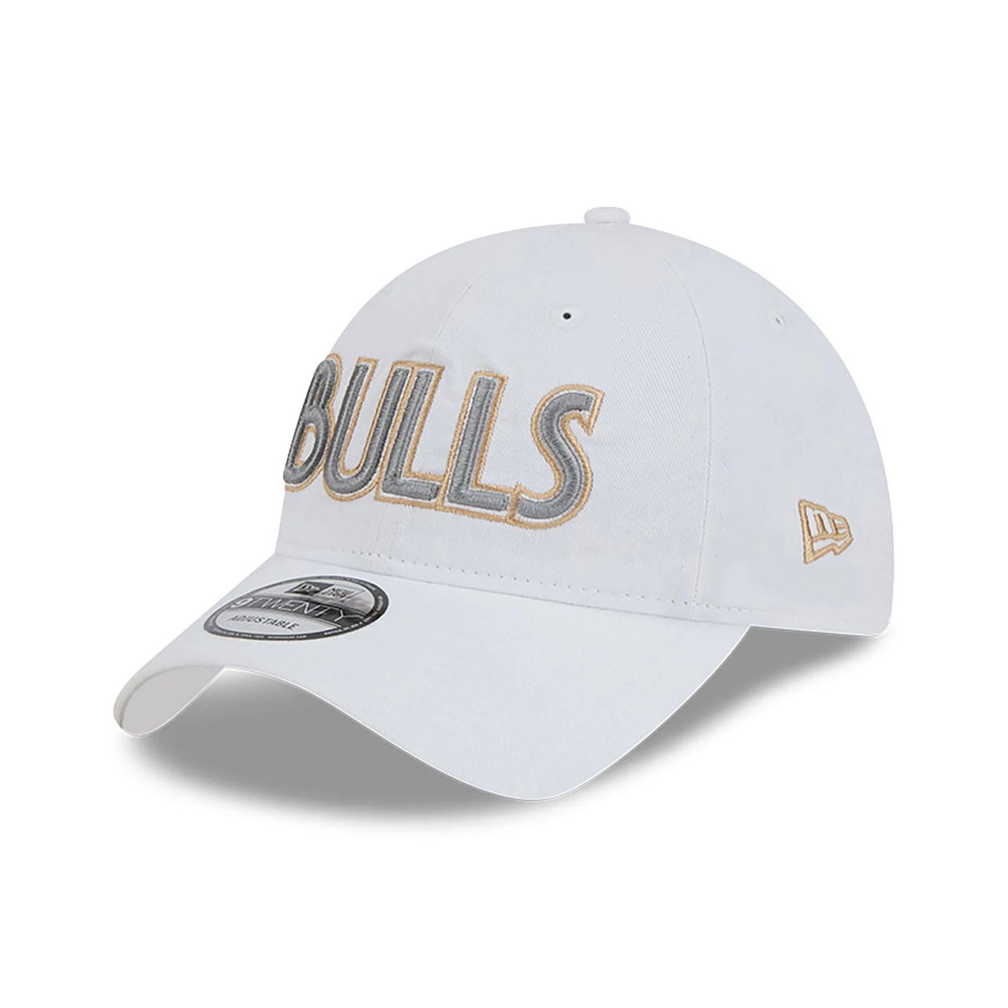 This is a Chicago Bulls NBA City Edition White 9TWENTY Adjustable Cap 1